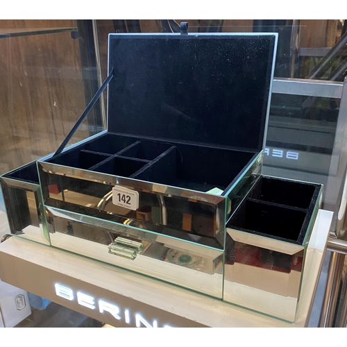 142 - MIRRORED JEWELLERY BOX