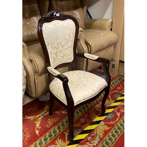 21 - MAHOGANY FRENCH STYLE CHAIR