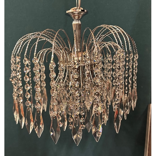 66 - CRYSTAL GLASS DROPLET CHANDELIER