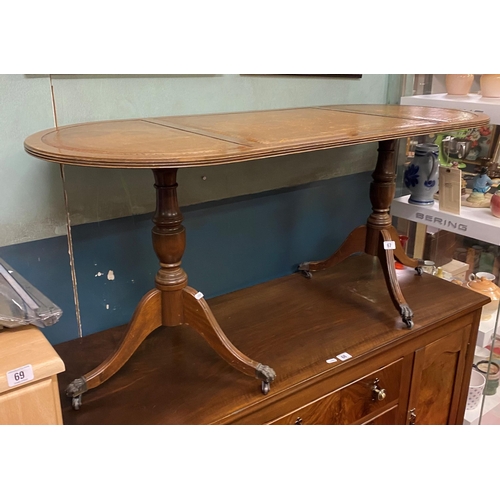 67 - LEATHER TOP COFFEE TABLE