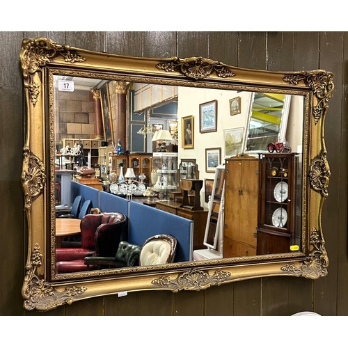 17 - FRENCH STYLE GILT FRAMED MIRROR