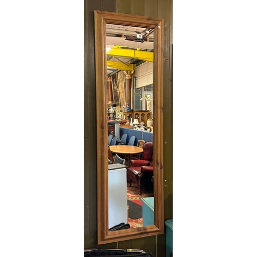 20 - PINE FRAMED HALL/DRESSING MIRROR