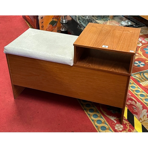 26 - TEAK TELEPHONE SEAT