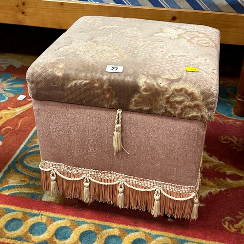 27 - FOOTSTOOL WITH STORAGE SPACE