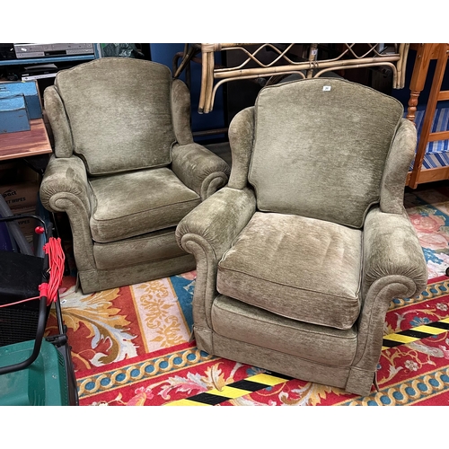 34 - TWO SINGLE COMFORTABLE ARM CHAIRS