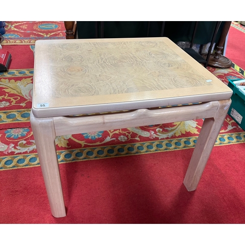 55 - BLEACHED OAK / WALNUT COFFEE TABLE