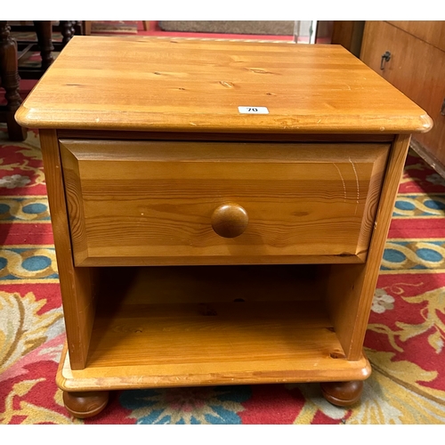 70 - PINE BEDSIDE CABINET