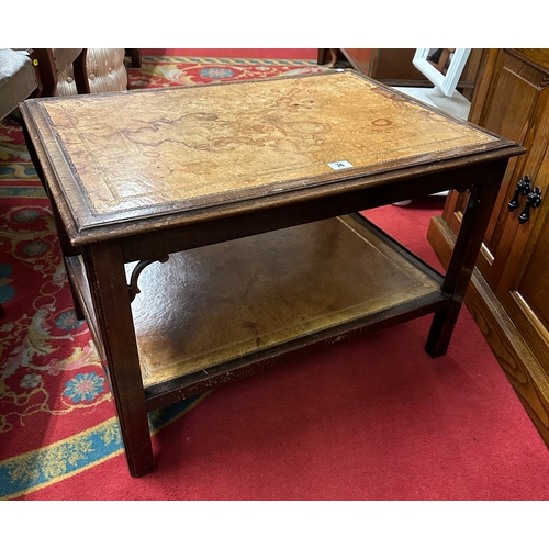 74 - LEATHER INLAY COFFEE TABLE