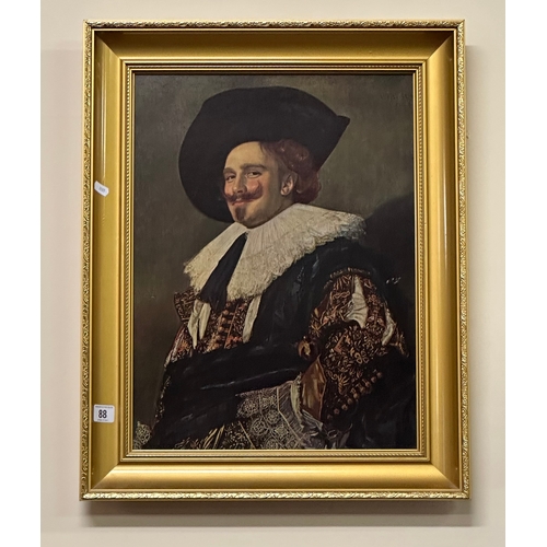 88 - LAUGHING CAVALIER IN GILT FRAME