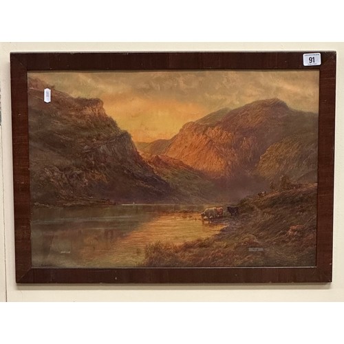 91 - ANTIQUE HIGHLAND SCENE