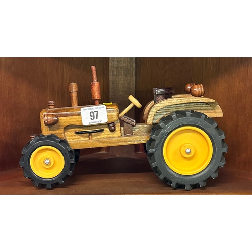 97 - WOODEN TRACTOR