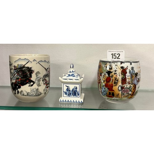 152 - THREE PIECES OF ORIENTAL POTTERY