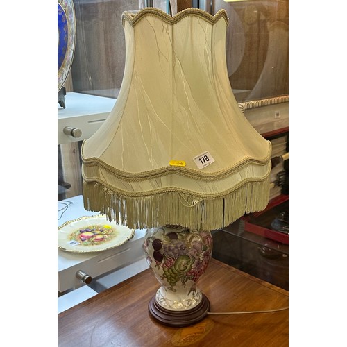 178 - ORIENTAL LAMP WITH FRINGED SHADE