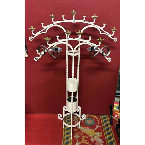 179 - VICTORIAN PRAYER WROUGHT IRON CANDLEHOLDER