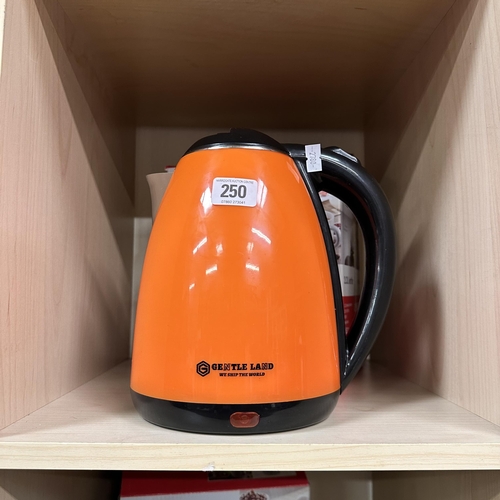 250 - BURNT ORANGE BRAND NEW GENTLE LAND ELECTRIC KETTLE