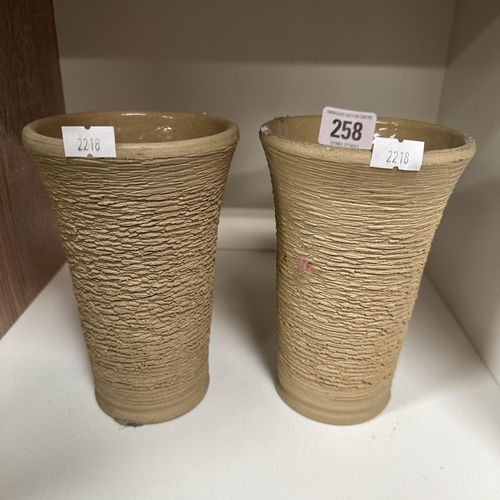 258 - HARTROX STONEWARE VASES