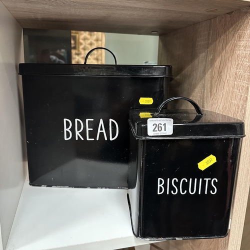 261 - METAL BREAD AND BISCUIT TIN