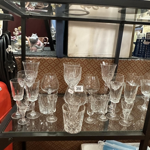 310 - SELECTION OF GLASSWARE