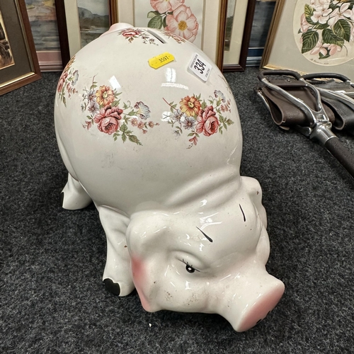 334 - FLORAL PIGGY BANK