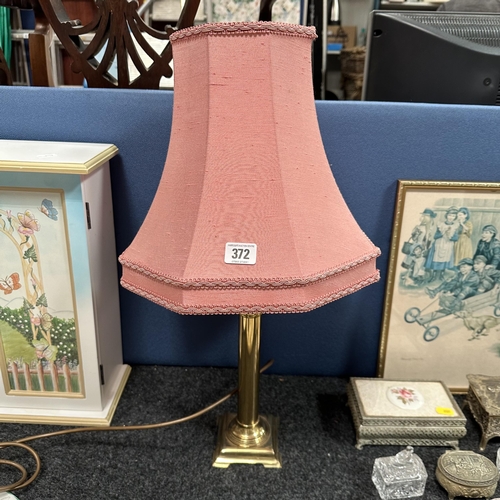 372 - GOLD TONE TABLE LAMP