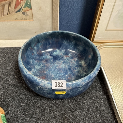 382 - MARBLE EFFECT HEAVY SET FRUIT BOWL