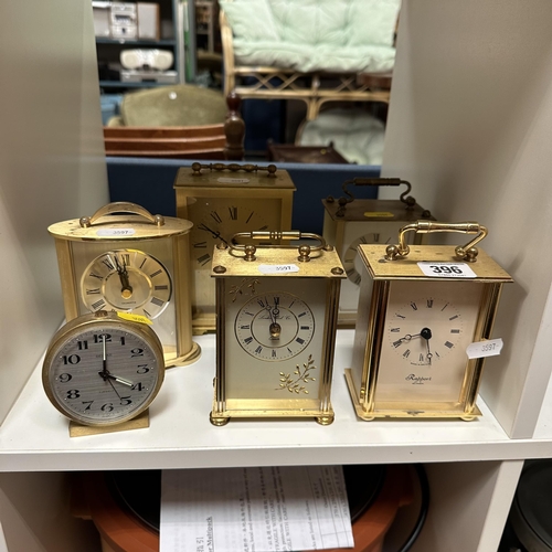 396 - SELECTION OF CARRIAGE CLOCKS