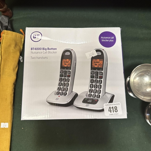 418 - BT4000 BIG BUTTON TELEPHONES SET