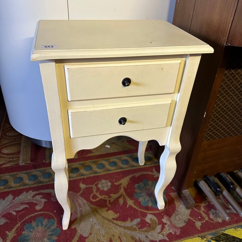 513 - TWO DRAWER CABLEG CHEST