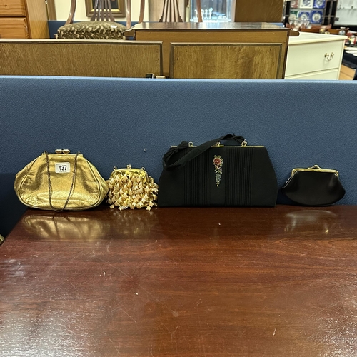 437 - TWO VINTAGE COCKTAIL BAGS AND PURSES