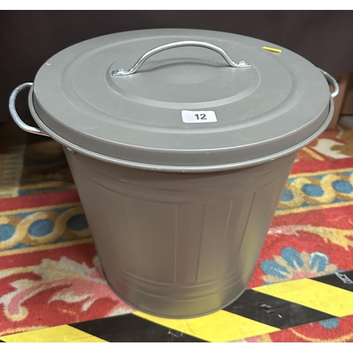 12 - IKEA 4 GALLON METAL BIN WITH LID