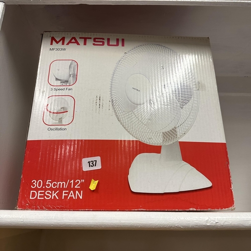 137 - MATSUI DESK FAN