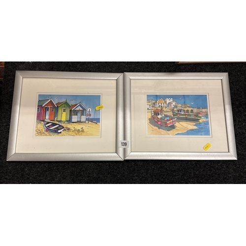 139 - TWO BOATING PRINTS SIGNED BY ARTIST