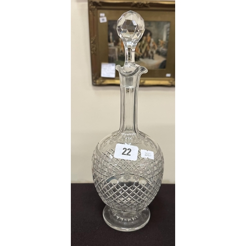 22 - ENGRAVED DECANTER