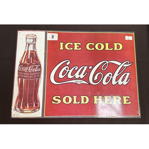 8 - RETRO STYLE COCA -COLA SIGN