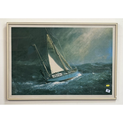 33 - 1960’S SAILING SCENE “LOVELY LADY,” BY BAGLEY 68”