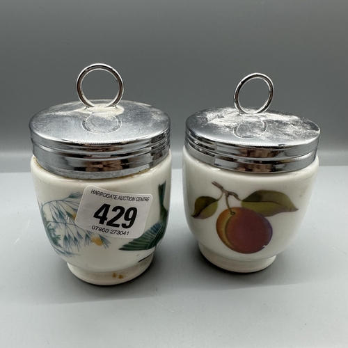 429 - TWO ROYAL WORCESTER EGG CODDLERS