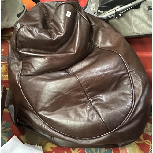 474 - LEATHER BEAN BAG