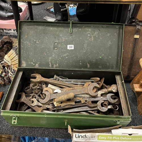 368 - TOOL BOX WITH SPANNERS