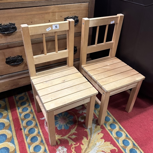 16 - PAIR OF CHILDREN'S CHAIRS