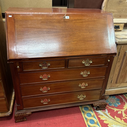 18 - THEODORE ALEXANDER MAHOGANY BUREAU WITH STUNNING INTERIOR