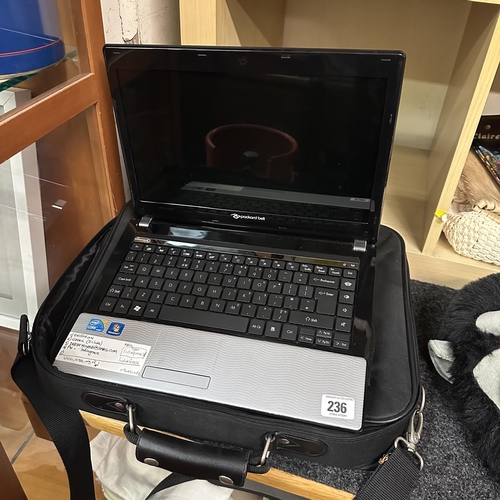 236 - PACKARD BELL LAPTOP WITH CASE