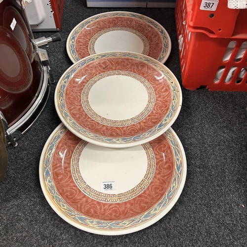 386 - THREE LARGE CHURCHILL PLATES DESIGNED BY JEFF BANKS