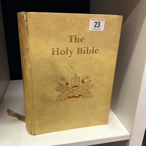 23 - THE HOLY BIBLE: THE OLD TESTAMENT IN THE DOUAY TEXT; THE NEW TESTAMENT IN THE WESTMINSTER TEXT