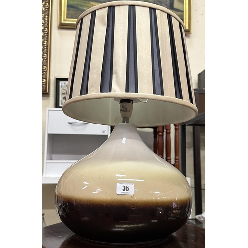 36 - MODERN LIVING VINTAGE STYLE GLAZED TABLE LAMP