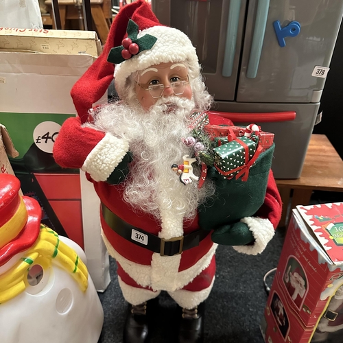 374 - LARGE SANTA CHRISTMAS DECORATION