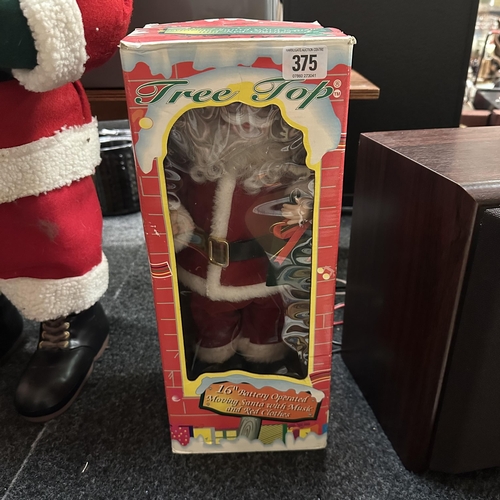 375 - 16” MOVING SANTA DECORATION WITH MUSIC IN BOX