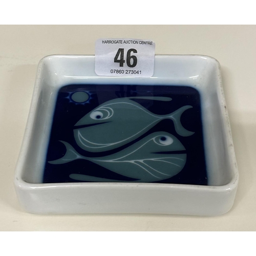 46 - VINTAGE RUNA FISH DISH BY BING GRONDAHL OF DENMARK