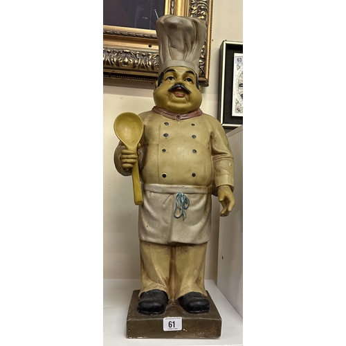 61 - VINTAGE POTTERY CHEF FIGURE