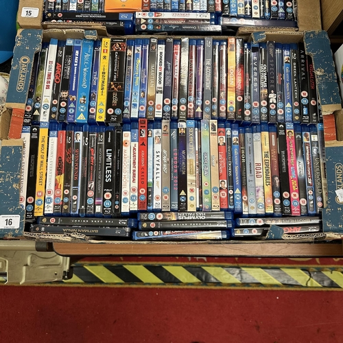 16 - BOX OF BLU RAY DVDS