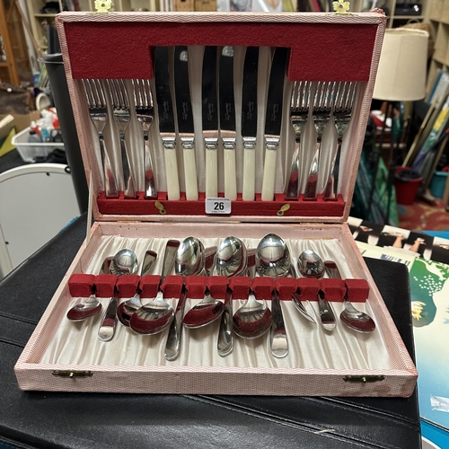 26 - VINTAGE CANTEEN OF CUTLERY